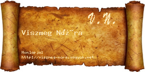 Viszmeg Nóra névjegykártya